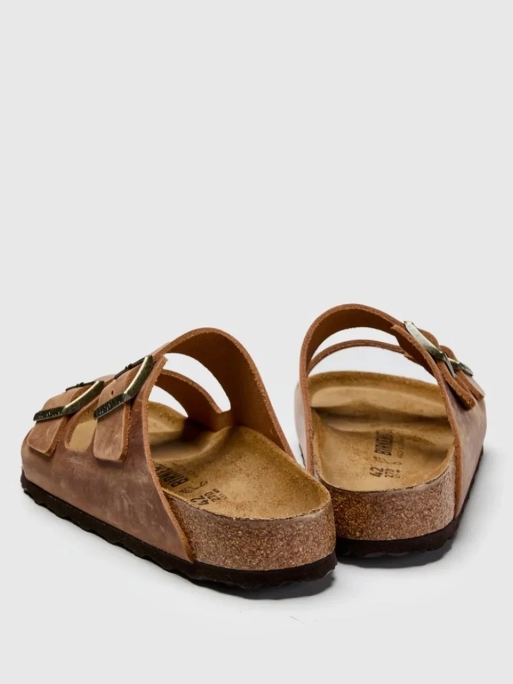 Birkenstock Arizona BS Sandals in Cognac Natural Leather Oiled 1028272